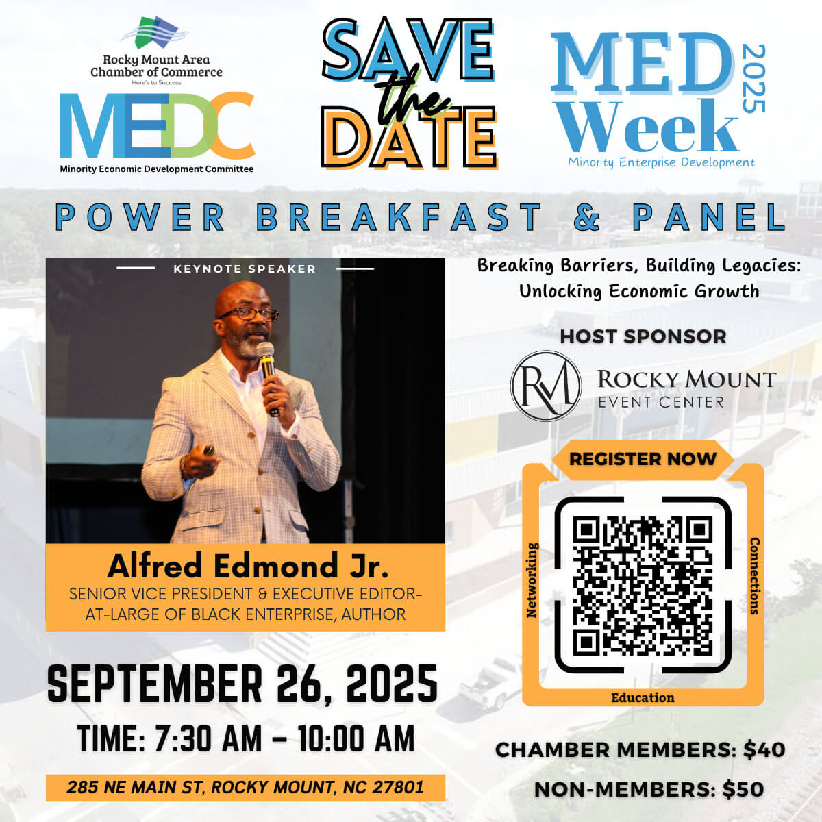 medc power breakfast and panel