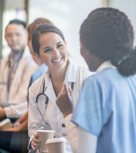 medical staff talking