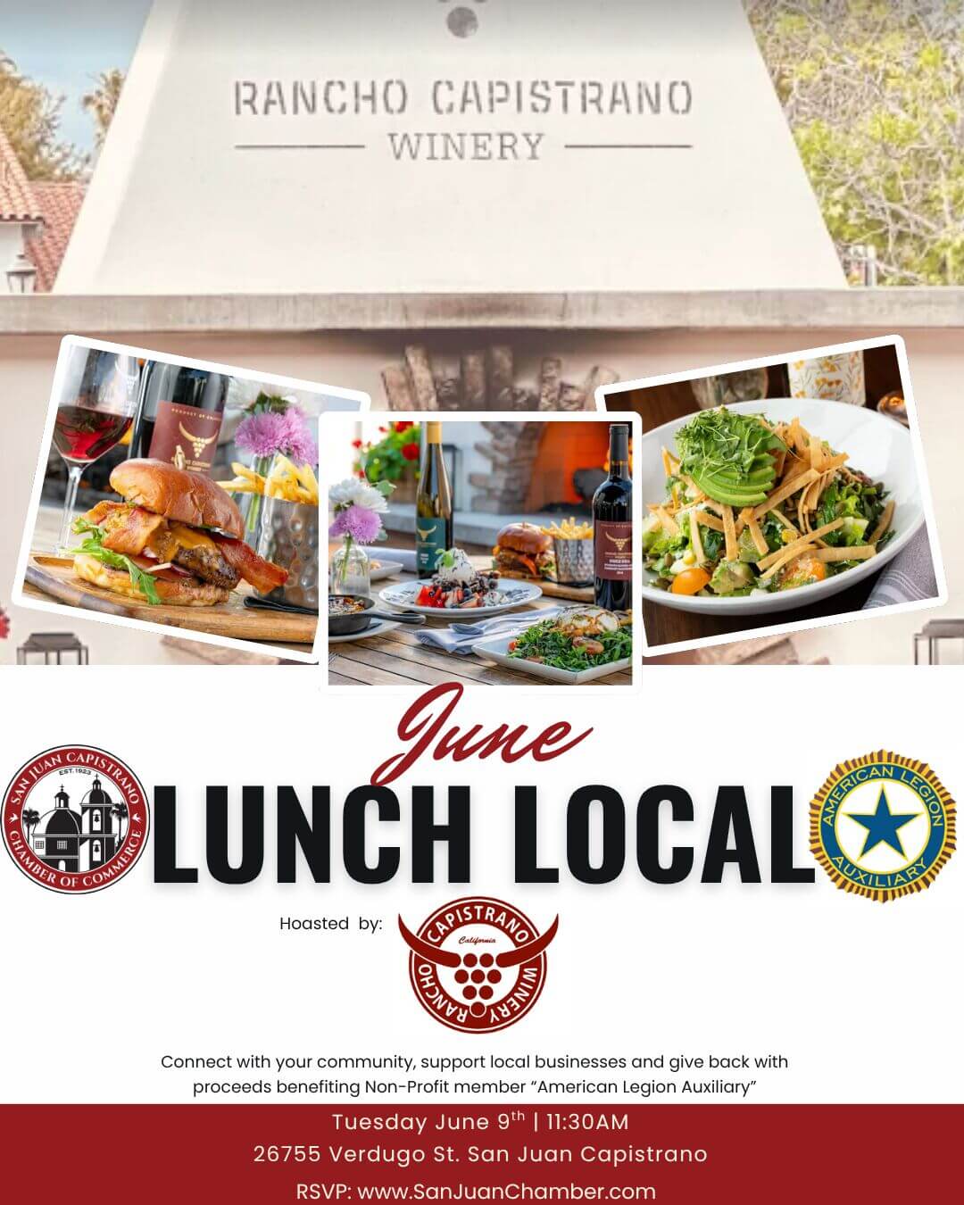 Lunch Local Rancho Capistrano Winery- June 2026 Lunch Local Rancho Capistrano Winery- June 2026
