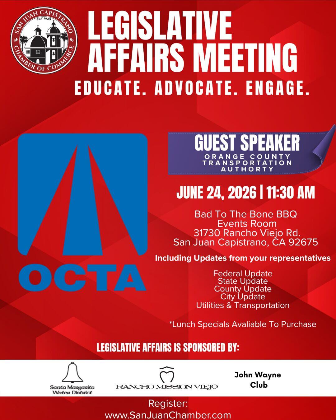 Legislative Affairs 2026- June Legislative Affairs 2026- June