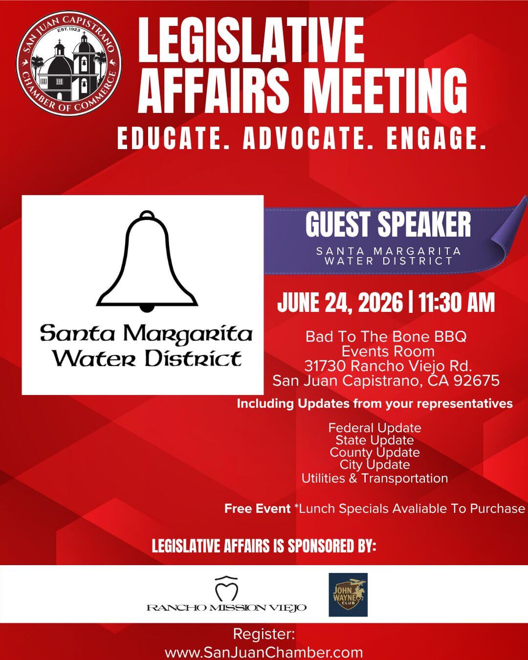 Legislative Affairs 2026 - July Legislative Affairs 2026 - July