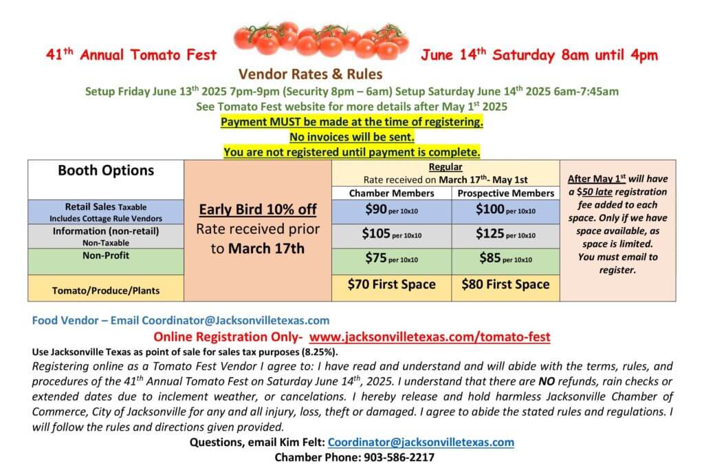 2025 Booth Prices Flyer