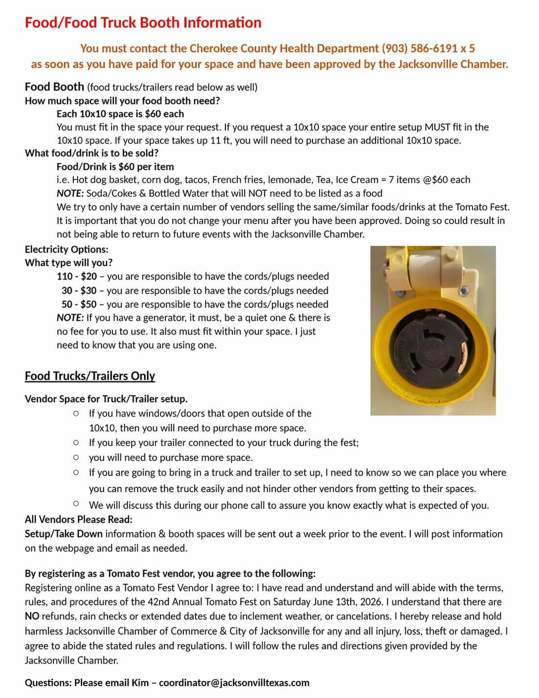 Food Truck Info