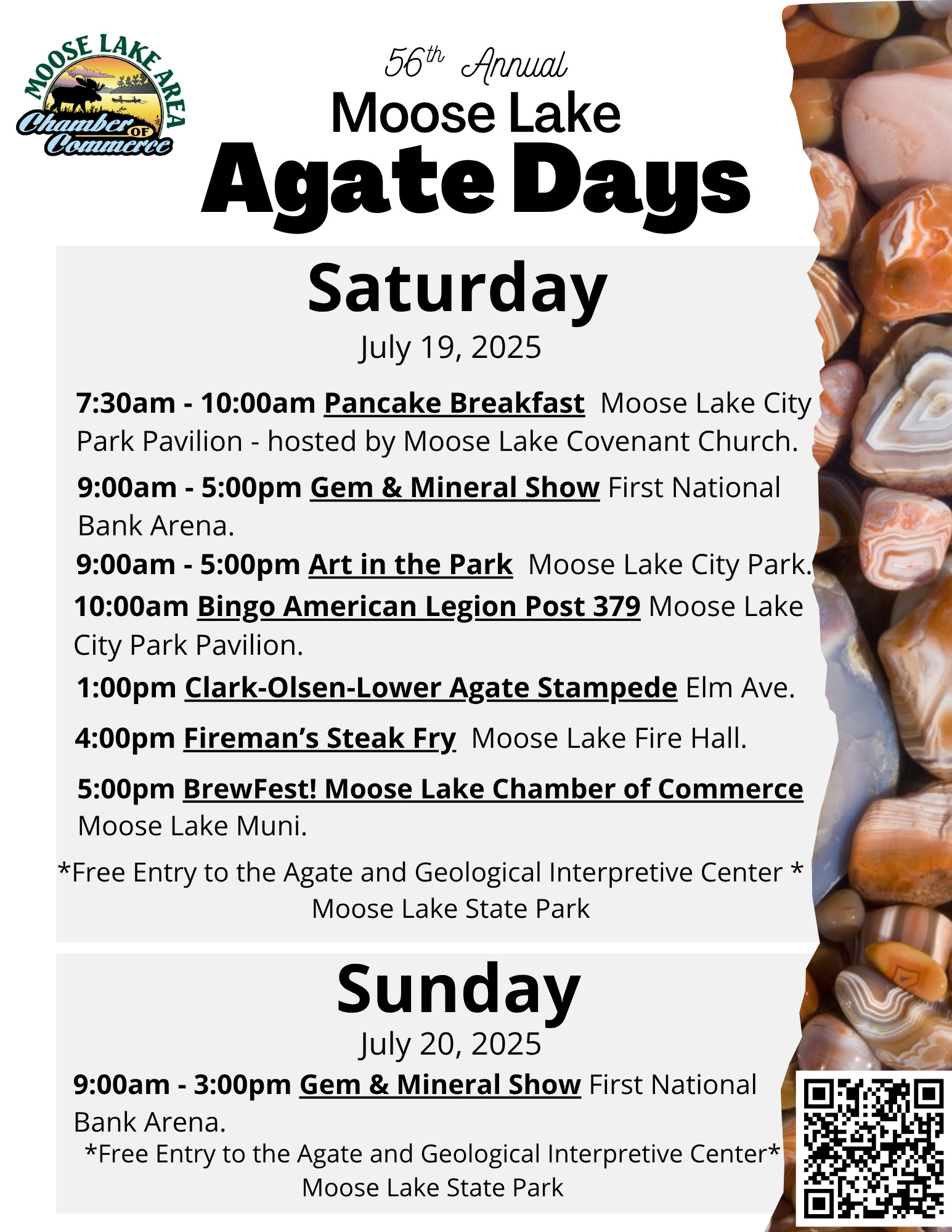 Agate Days Flyer 2025 pg. 2 Agate Days Flyer 2025 pg. 2