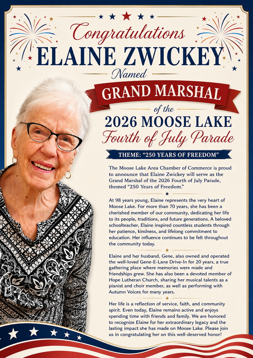 Grand Marshal Elaine Z 2026 Grand Marshal Elaine Z 2026