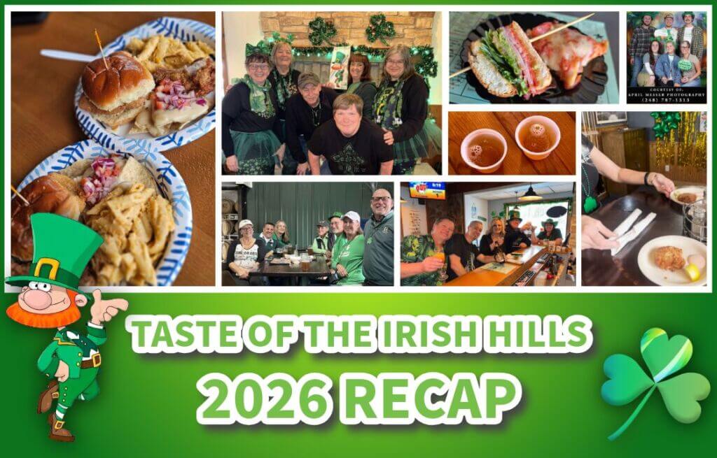 Guests enjoying local flavors during the 16th Annual Taste of the Irish Hills 2026, the largest event in its history.
