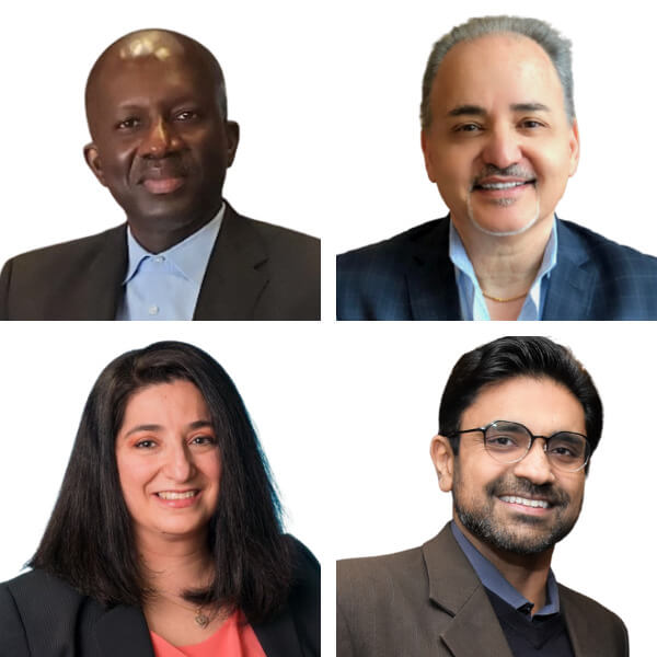 Top left: Ousman Conteh; top right, Mike Hanna; bottom left, Nahrain Mikhael; bottom right, Celex Thomas.