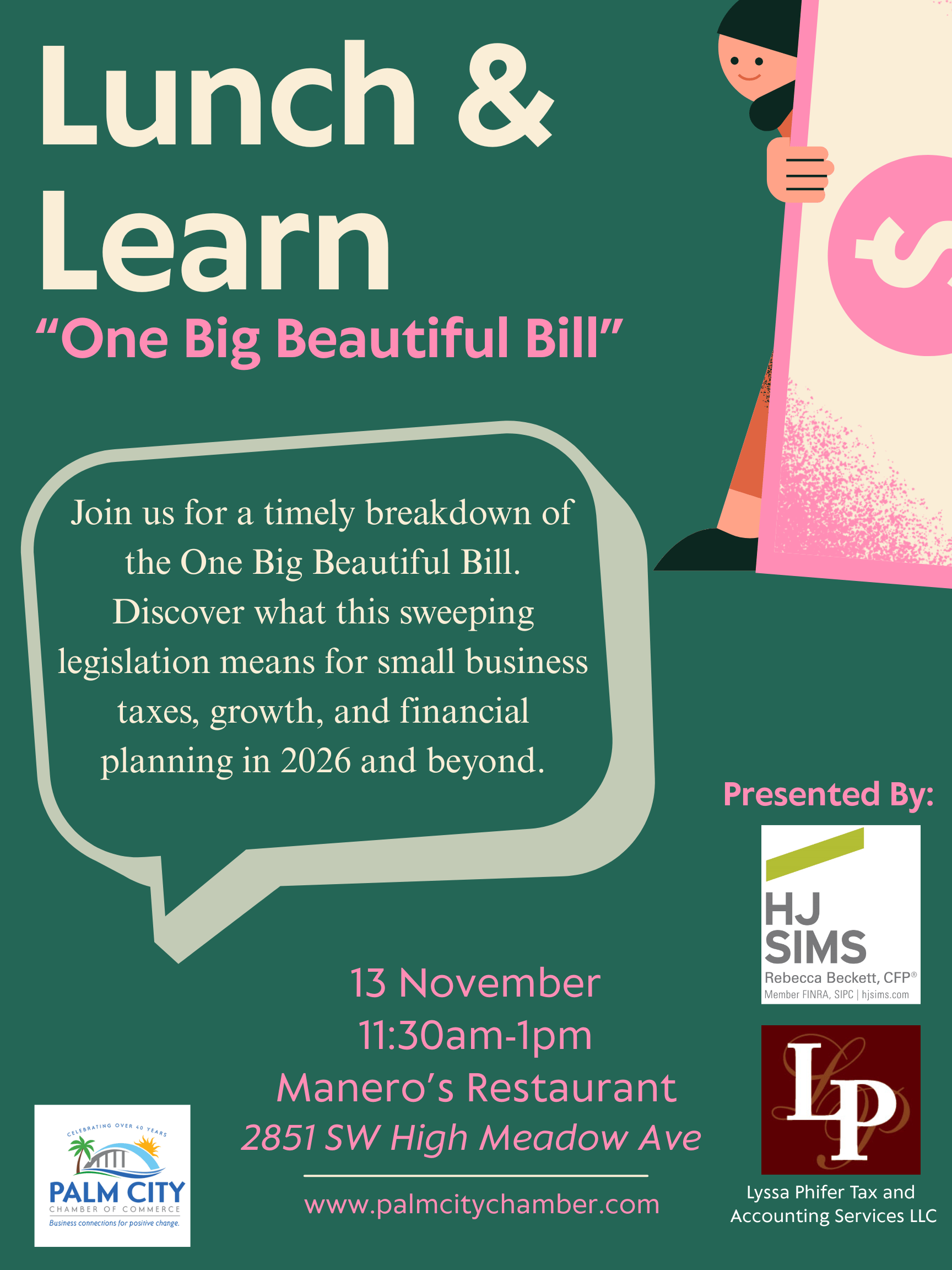 Lunch &amp; Learn One Big Beauitufl bill