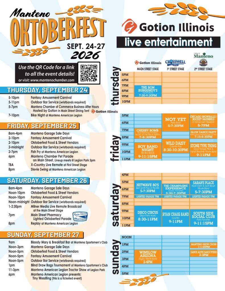 Schedule of events 2026 Schedule of events 2026