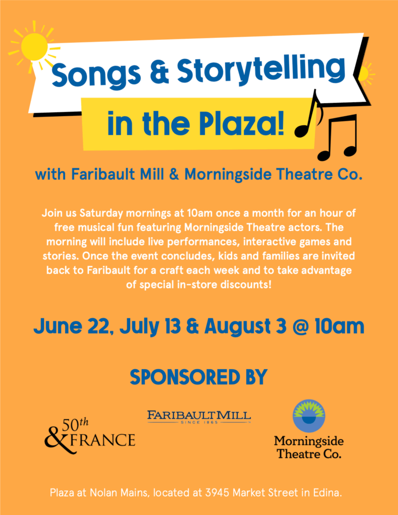 Songs & Storytelling in the Plaza Poster