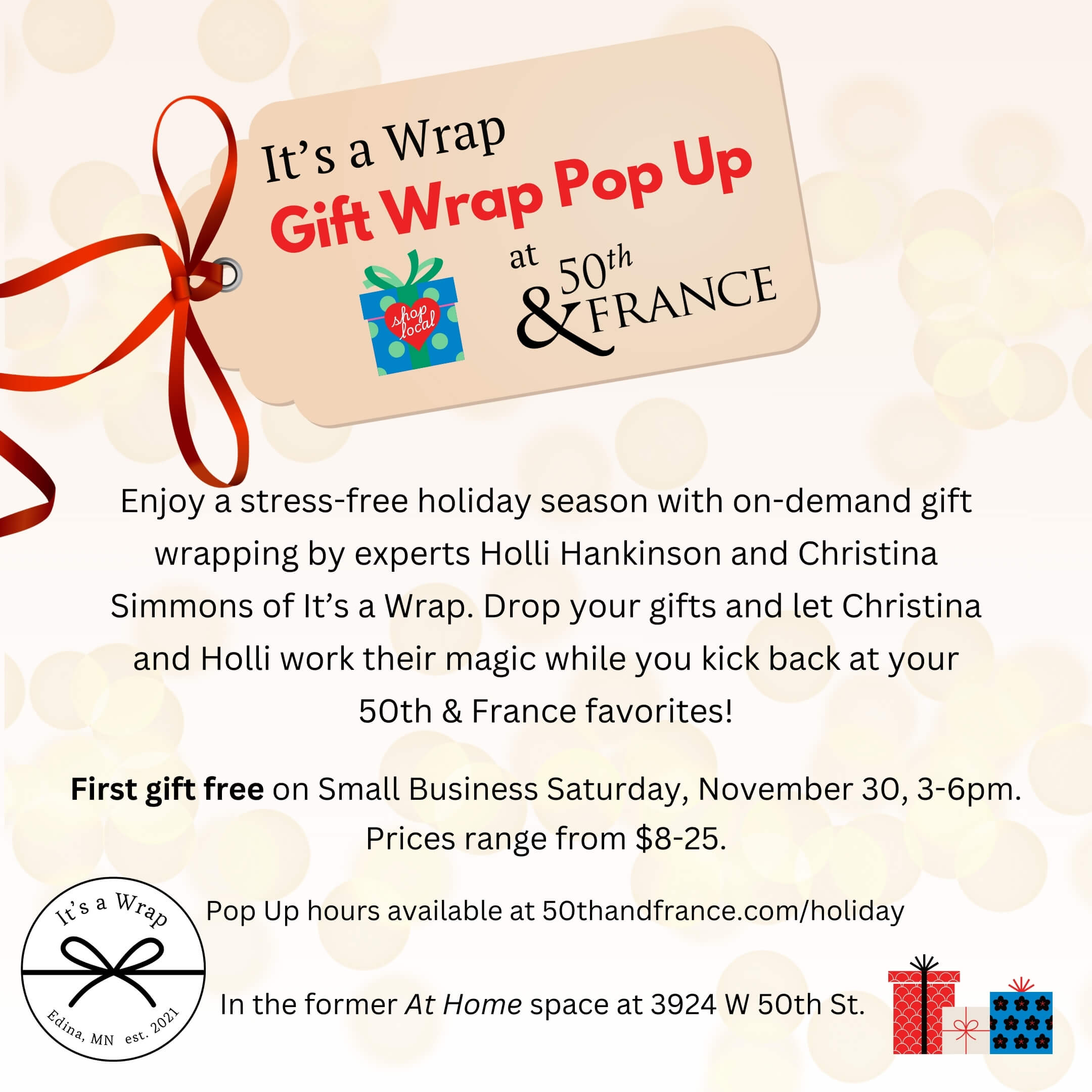 Gift wrap pop-up