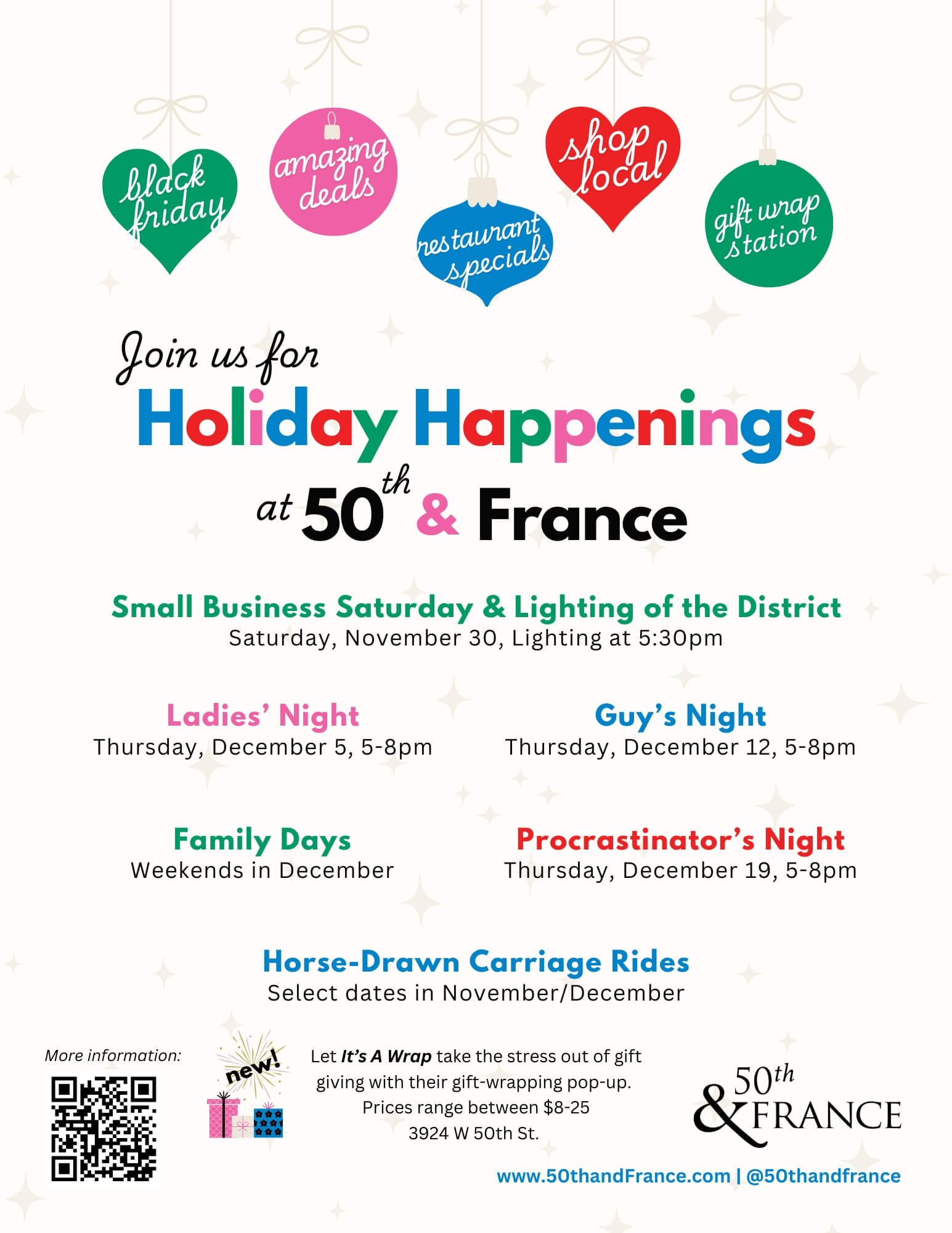 Holiday Happenings at 50th and France