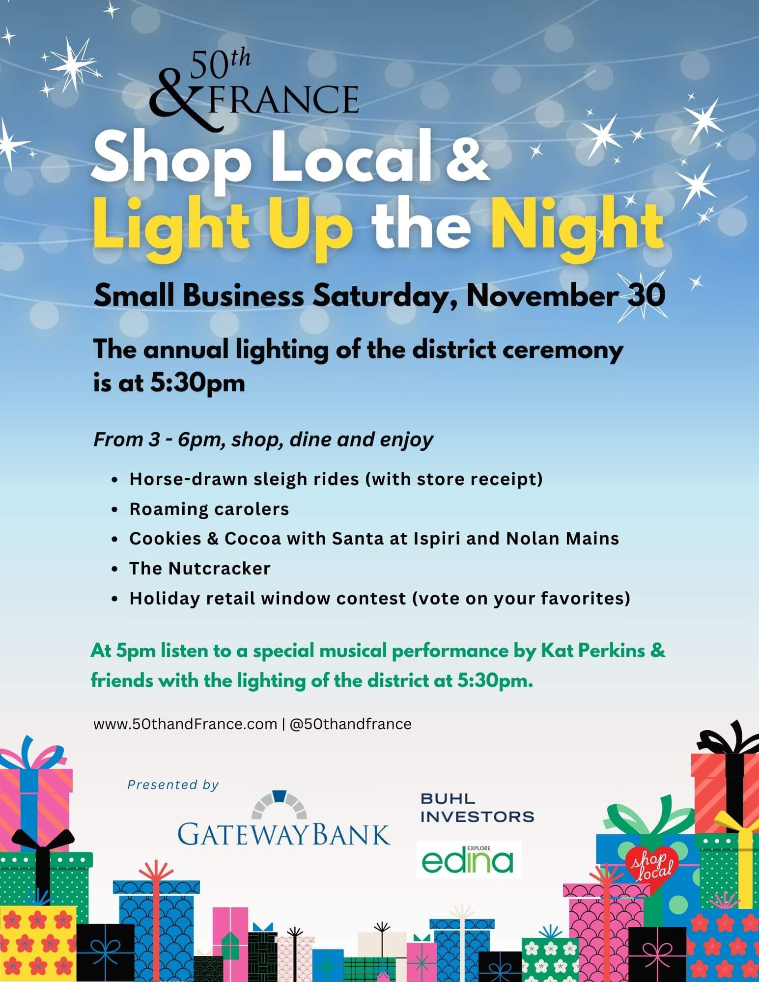 Small Business Saturday and Light Up the Night