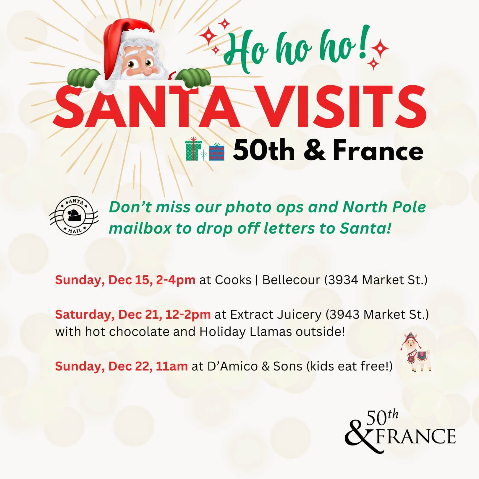 Santa visits 50th and France