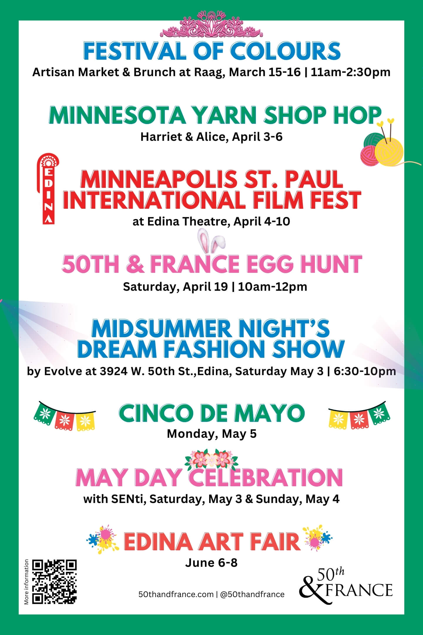 2025 Spring and Summer Events at 50th and France