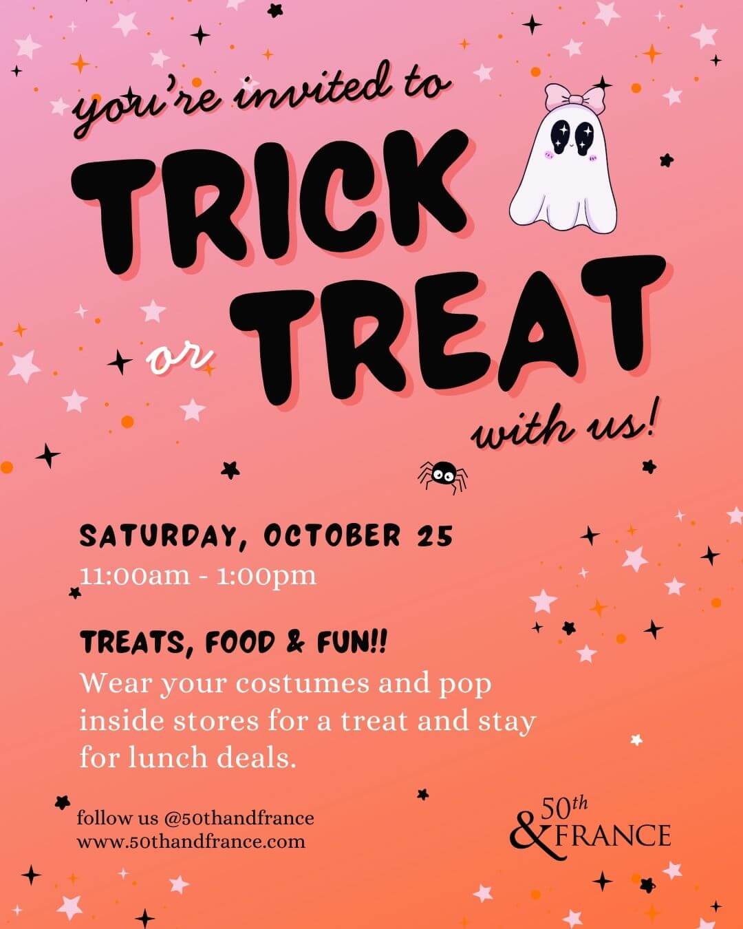 Trick or Treat at 50th and France this Halloween