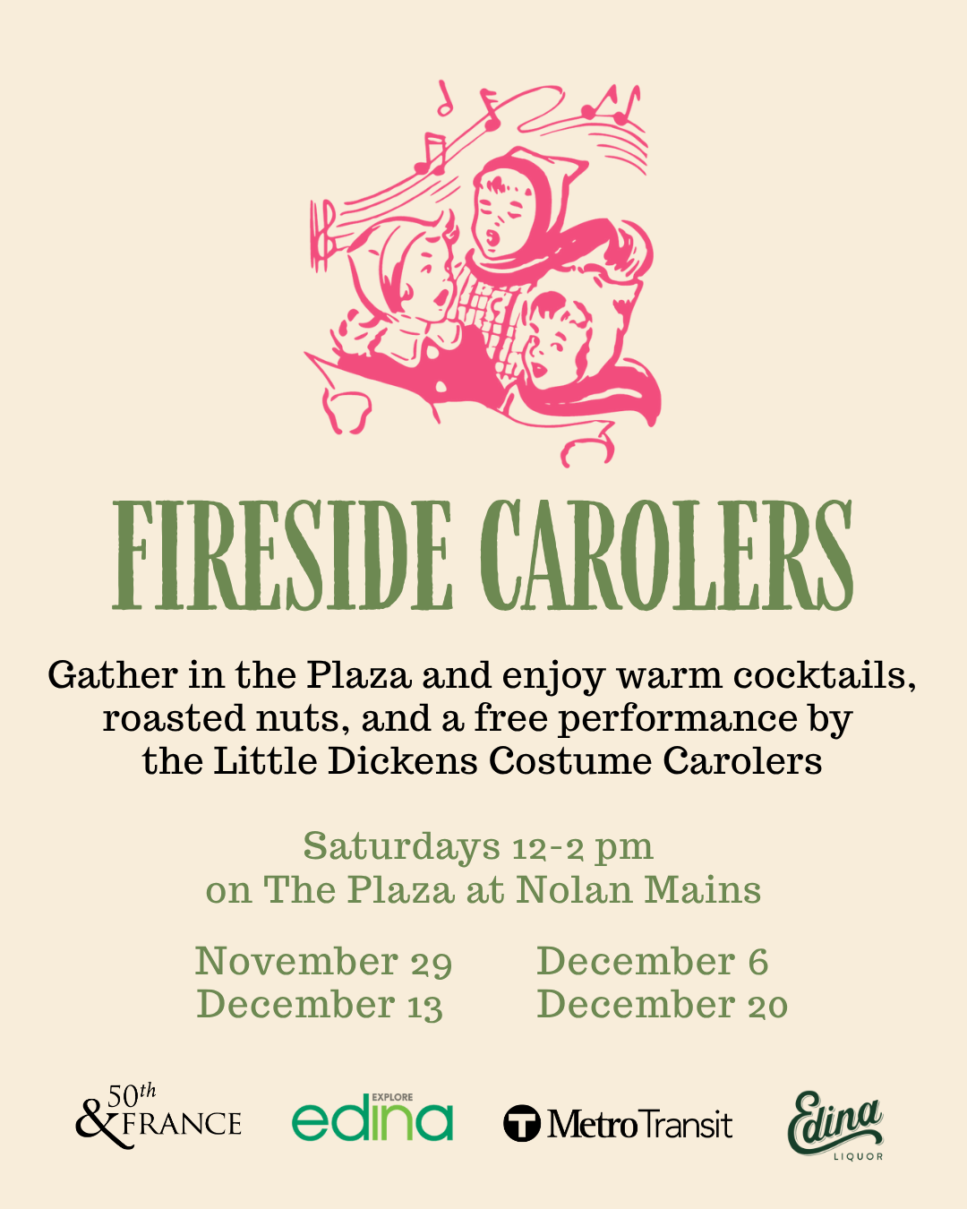 Fireside Carolers at 50th and France