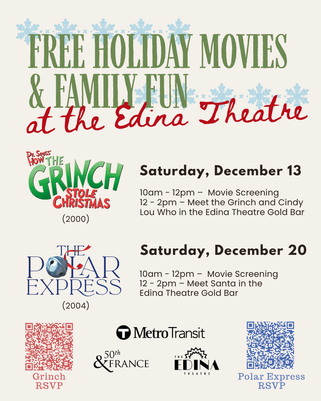 Holiday Movies at 50th and France