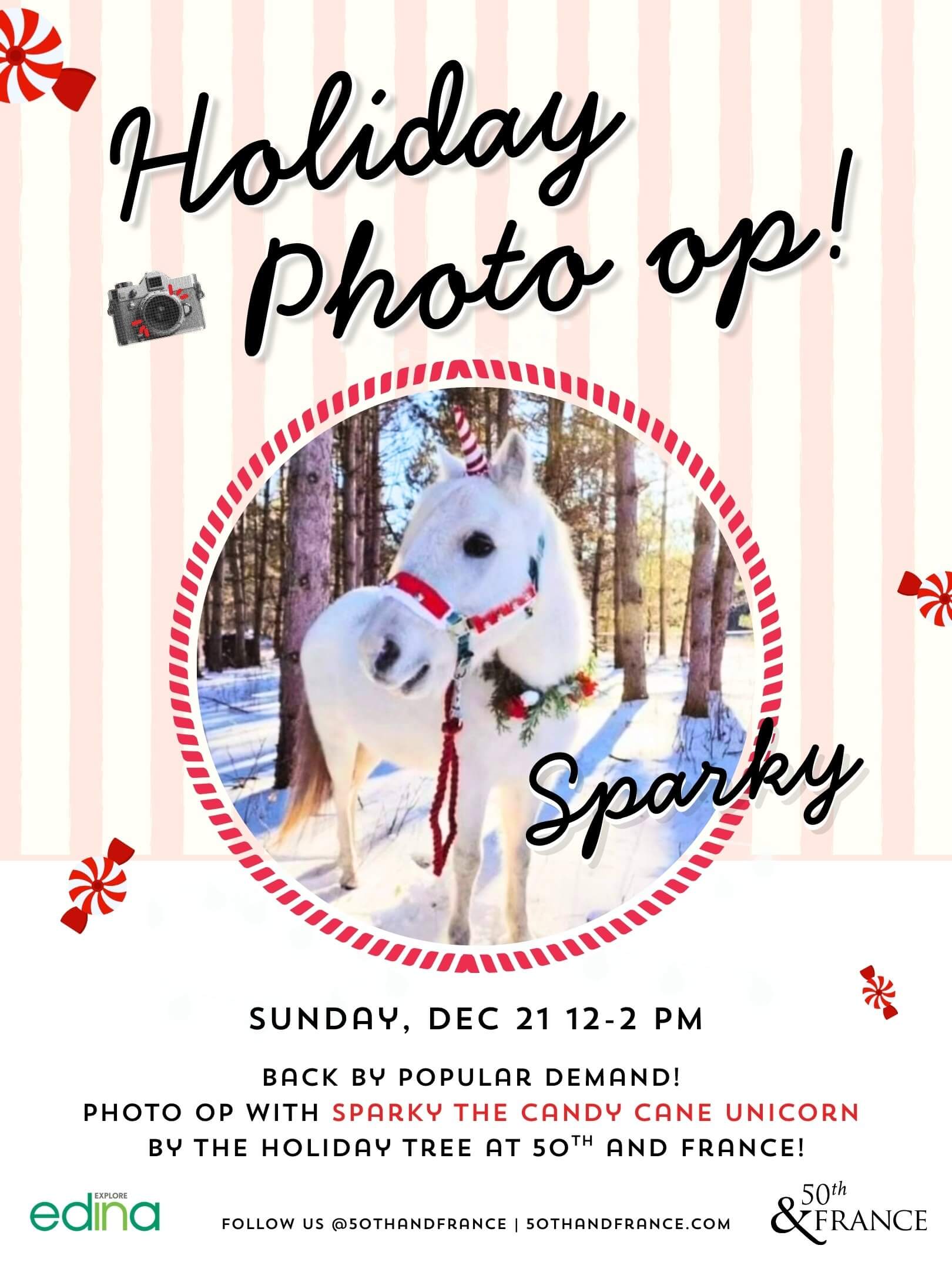 Sparky 2025 Instagram-6 Holiday Photo Op with Sparky the Candy Cane Unicorn