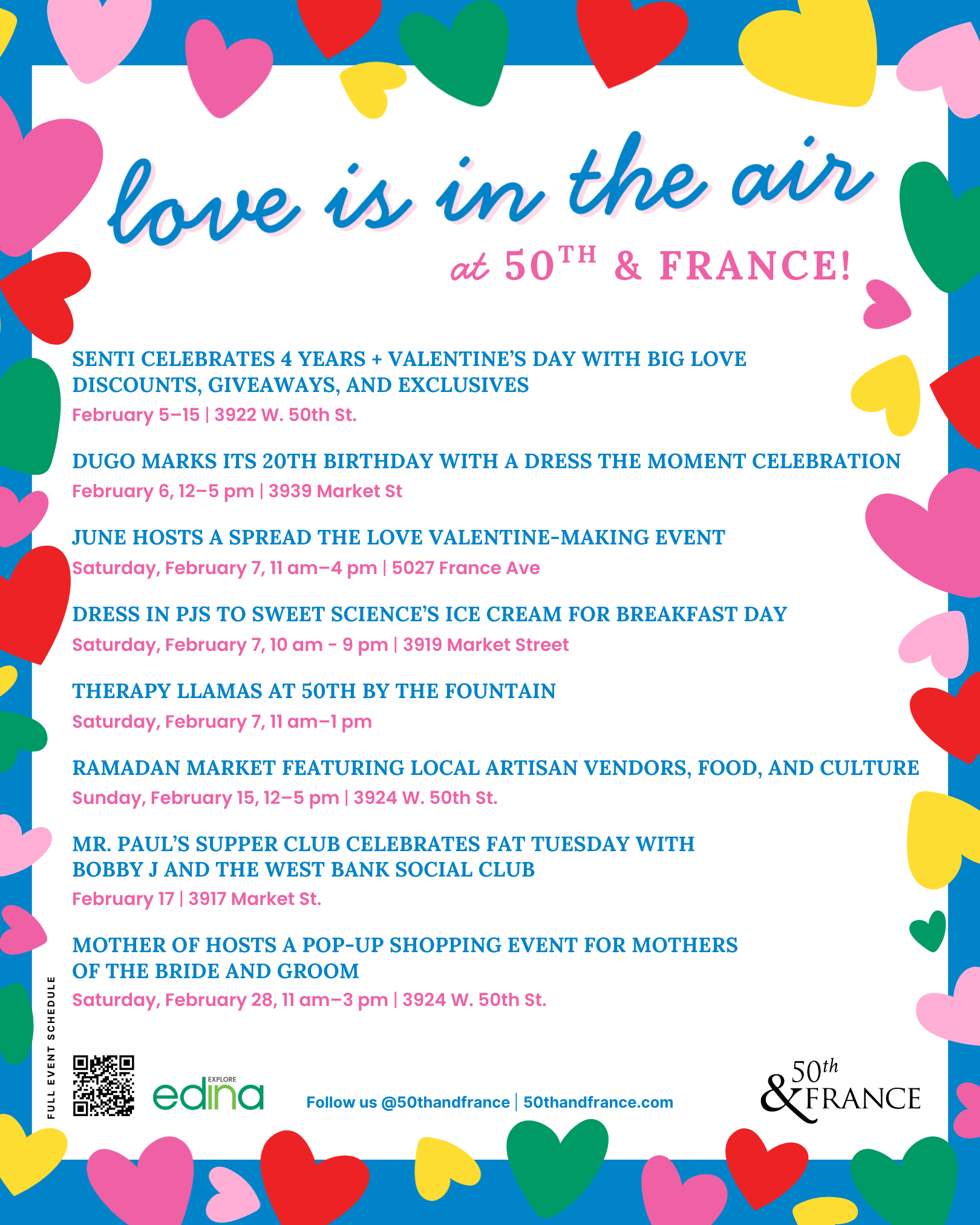 50th and France February and March Events 2026