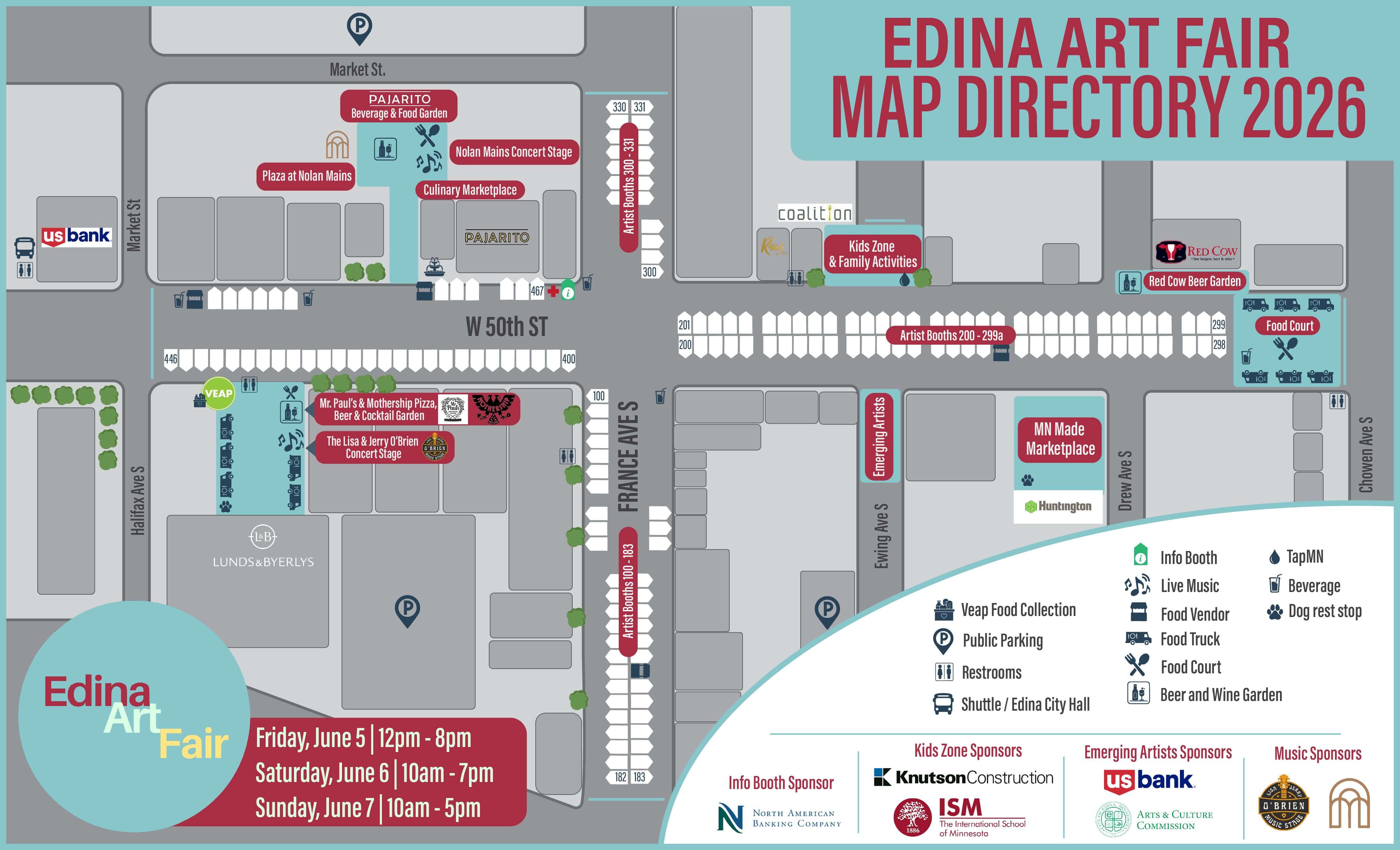 2026 Edina Art Fair Map