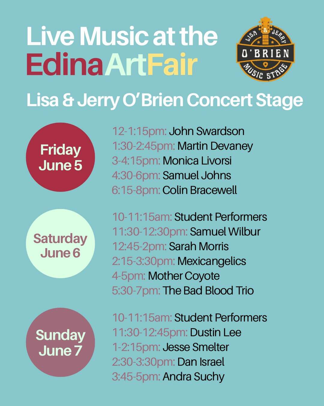 Edina Art Fair Live Music