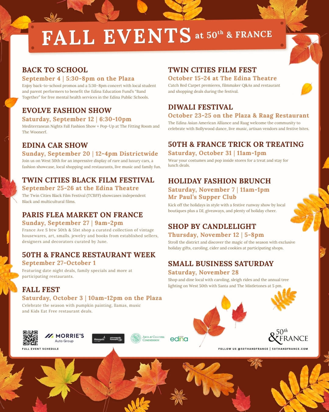 Fall Events 2026_WEB Fall Events at 50th and France