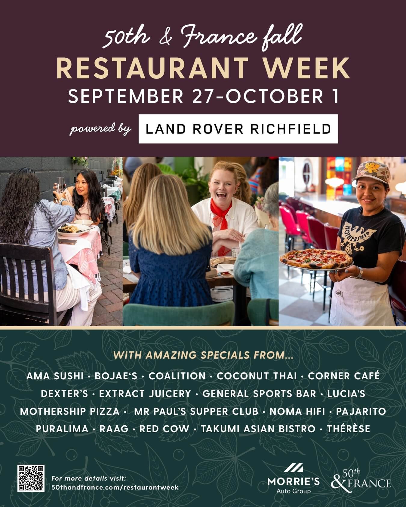 Restaurant Week Fall 2026 WEB 50th and France Restaurant Week