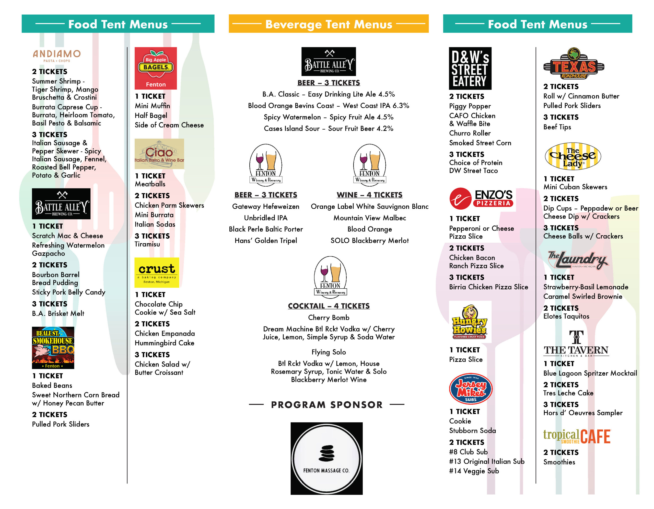 2026 Taste in Fenton Program - TO PRINT_Page_2 2026 Taste in Fenton Program - TO PRINT_Page_2