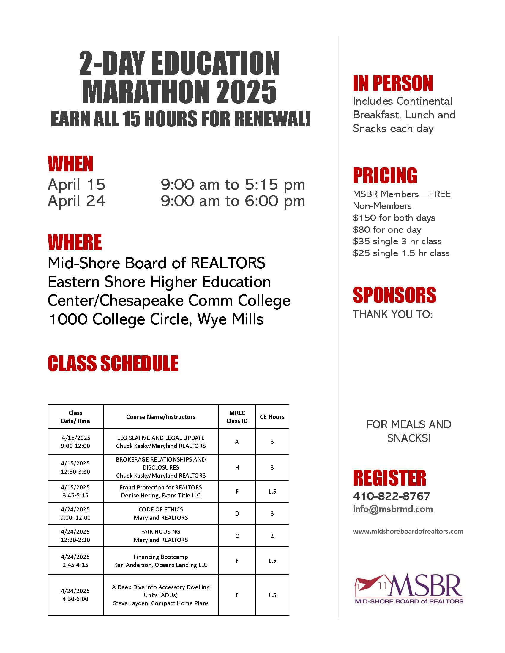 Marathon Flyer April 2025 012725