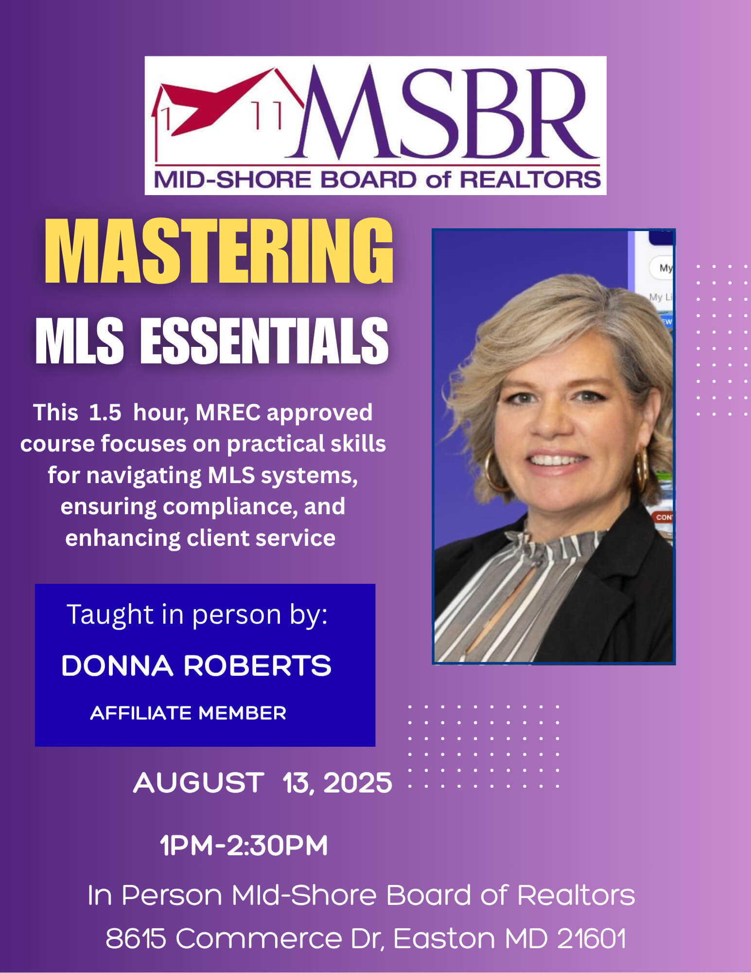 Mastering MLS Essentials Aug 13 flyer (8.5 x 11 in) Mastering MLS Essentials Aug 13 flyer (8.5 x 11 in)