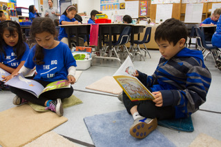 Kids reading in school