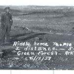 historic photo of riddle home storm damage