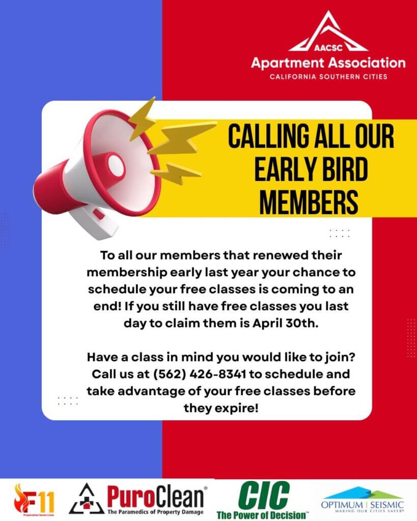 Calling all our early bird members