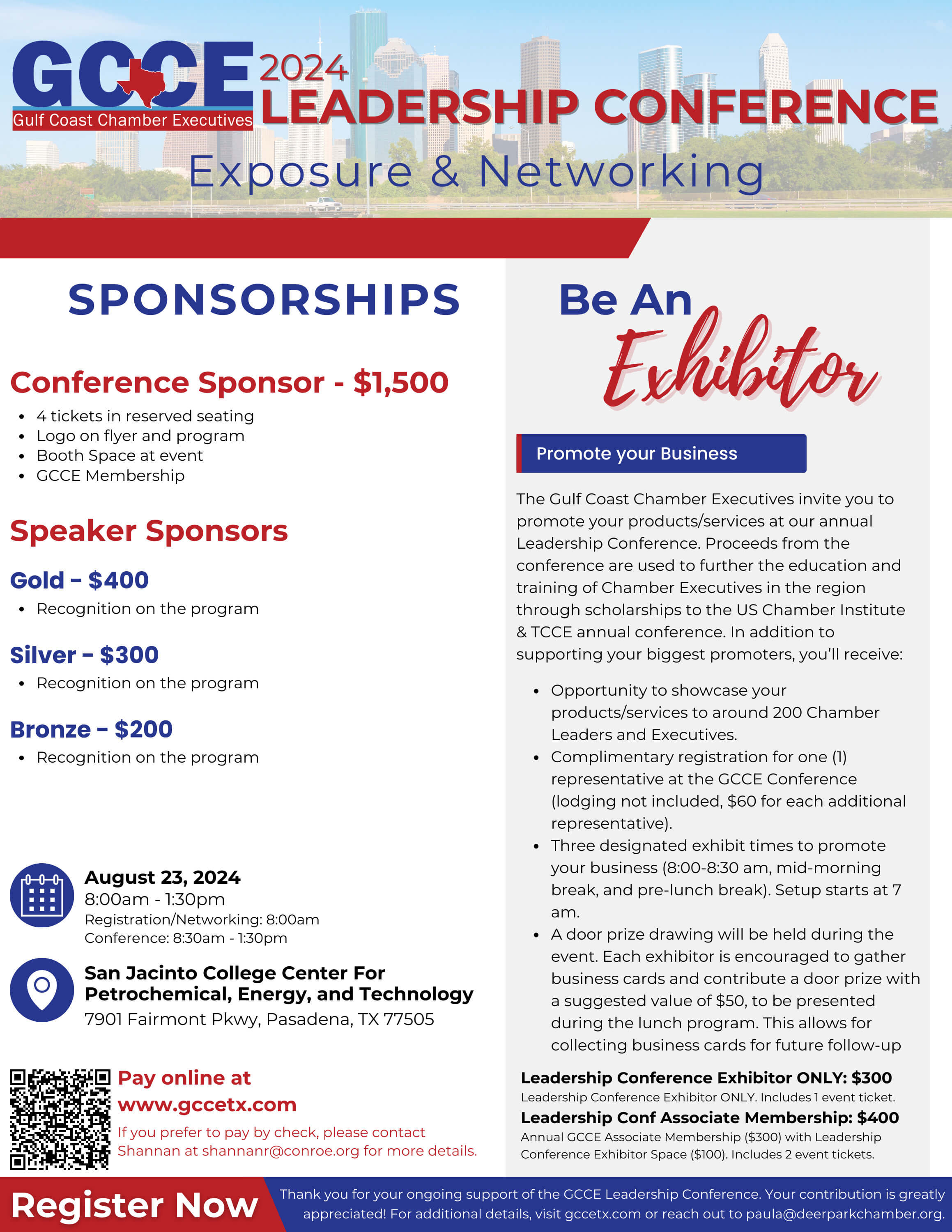 GCCE Leadership Conference Sponsorships_Exhibitor 2024