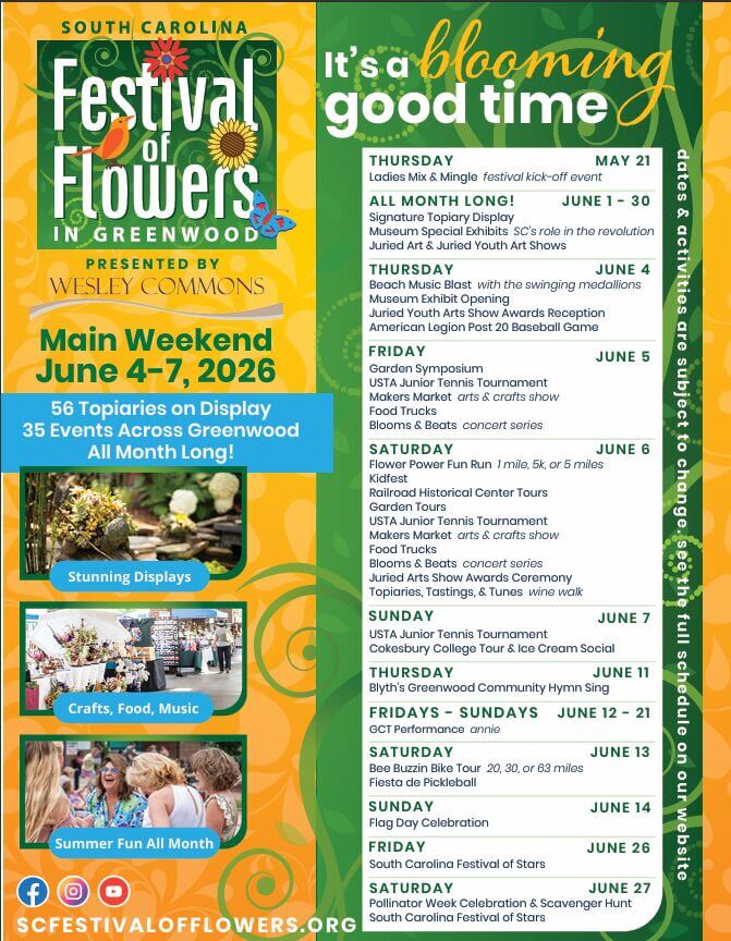 greenwood festival of flowers