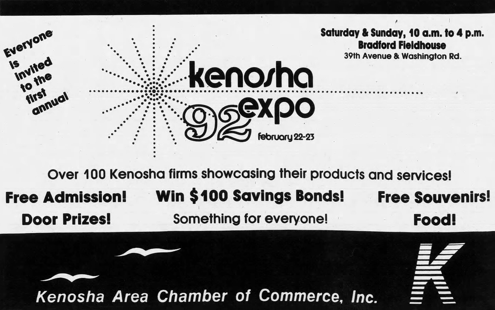 A newspaper ad from our first Expo, 1992