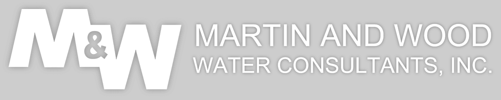 Martin and Wood gray background logo