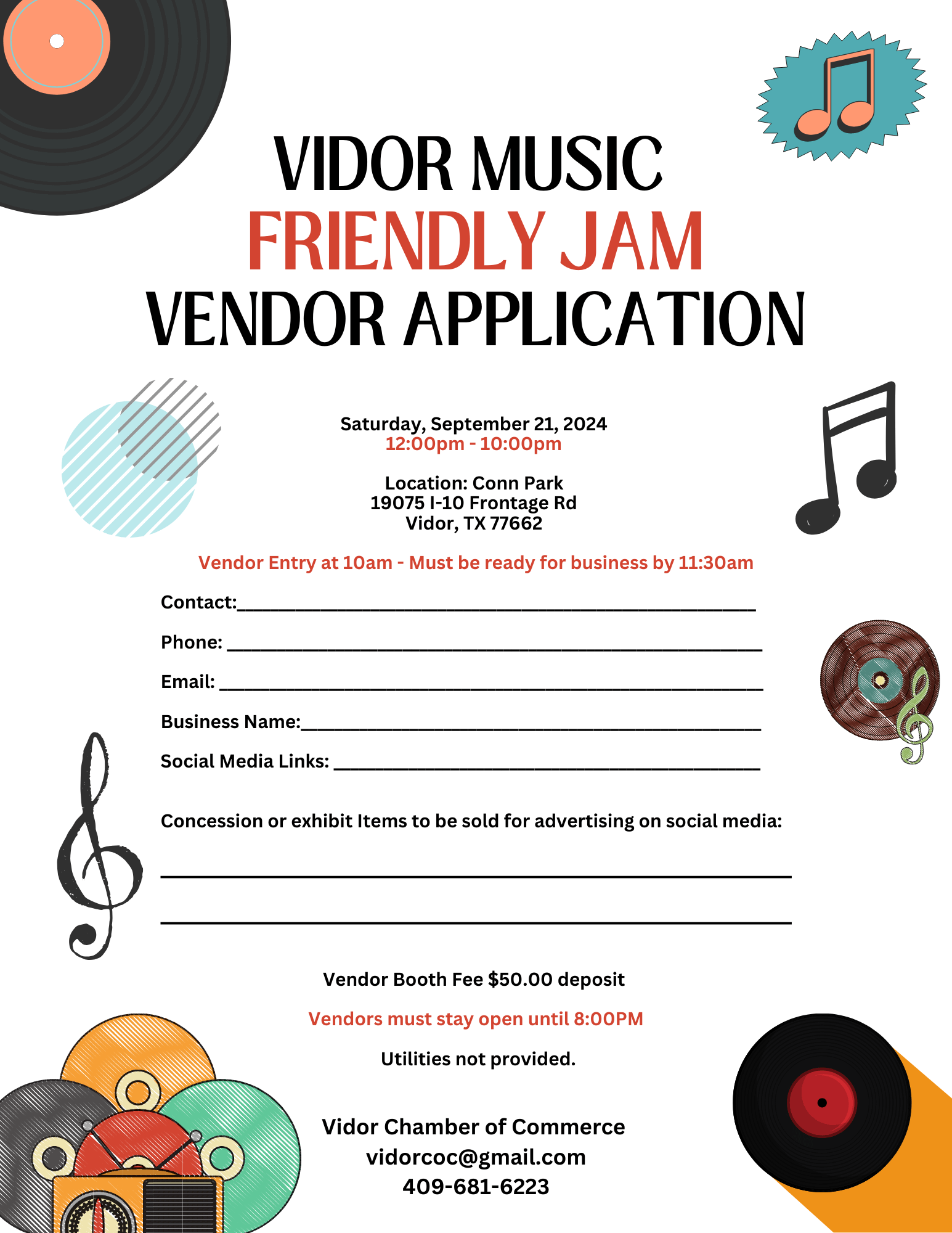 Vidor Music Friendly Jam Vidor Chamber of Commerce