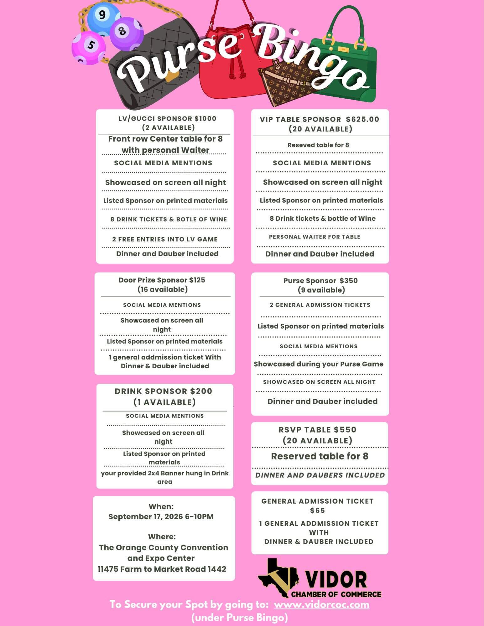 Bingo Sponsorship flyer (Document)