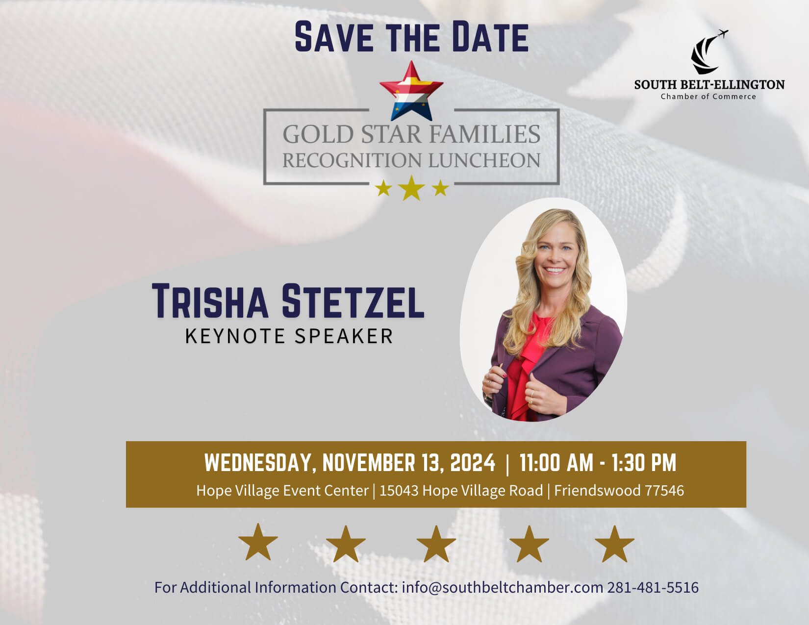 Gold Star Families Recognition &amp; Honor Luncheon Save the Date