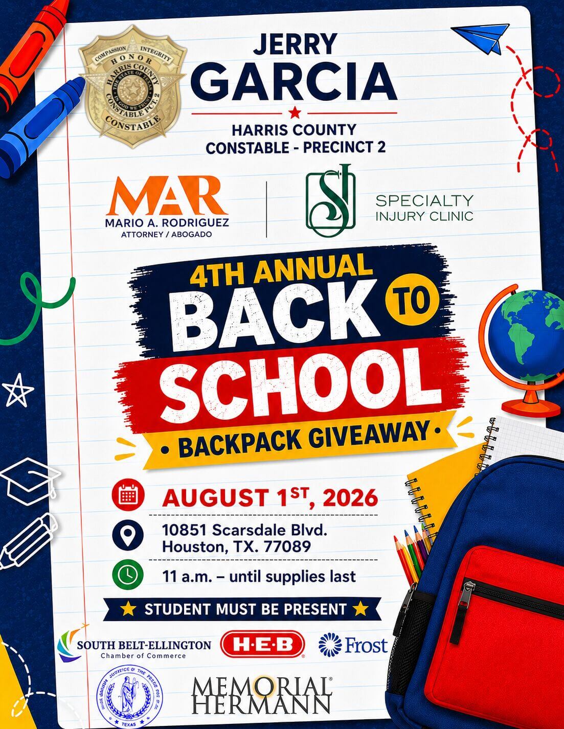 Constable Garcia Back to School FY26 Constable Garcia Back to School FY26