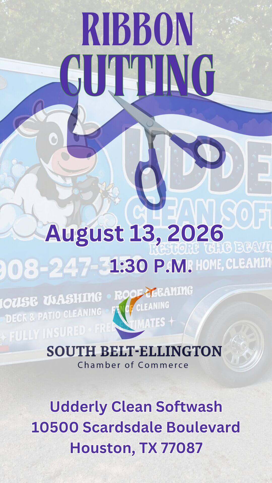 Udderly Clean Softwash Ribbon Cutting Udderly Clean Softwash Ribbon Cutting
