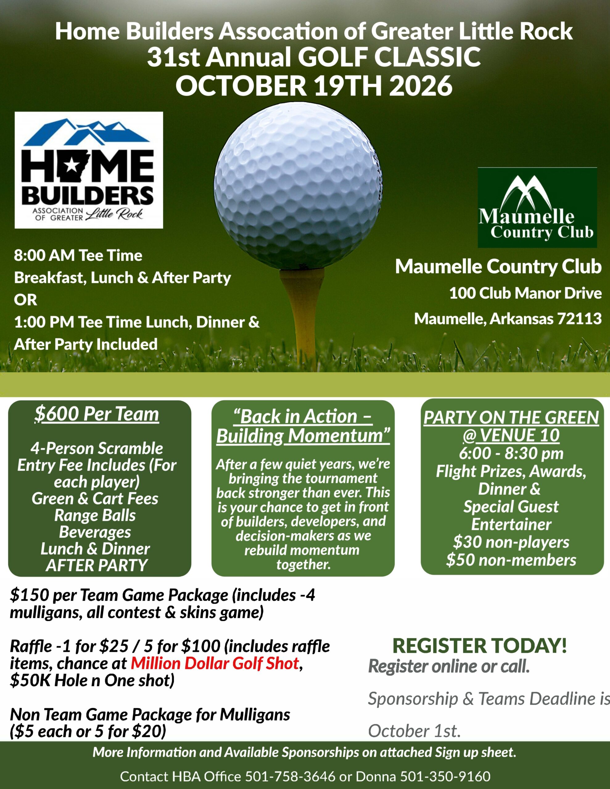 2026 Golf Classic Flyer