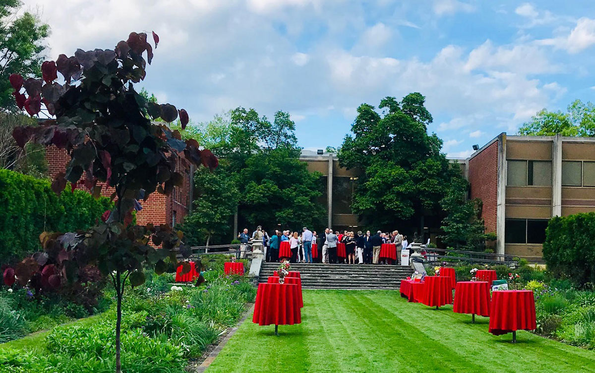 Temple University Ambler brought enhanced visibility to their campus by hosting a networking event in their beautiful gardens.