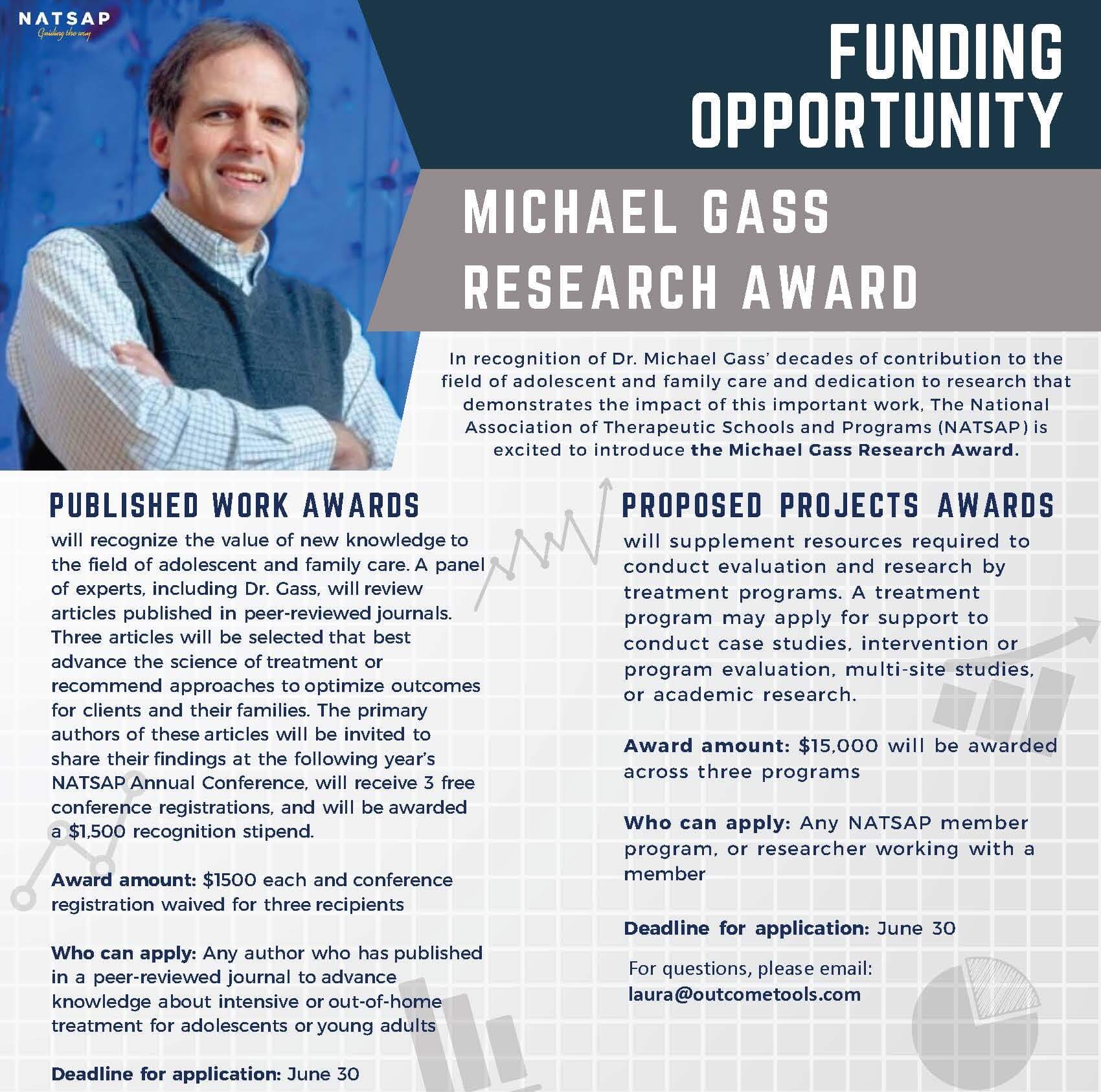 Michael Gass Research Award Funding Flyer 2