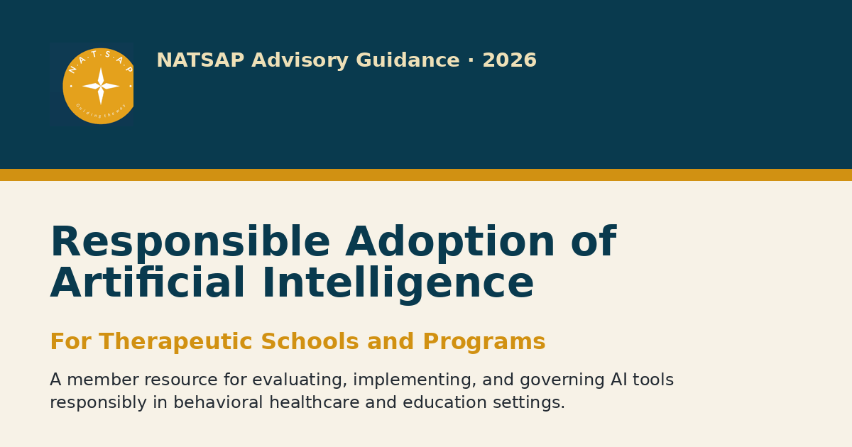 Responsible AI Guidance for Therapeutic Schools and Programs | NATSAP