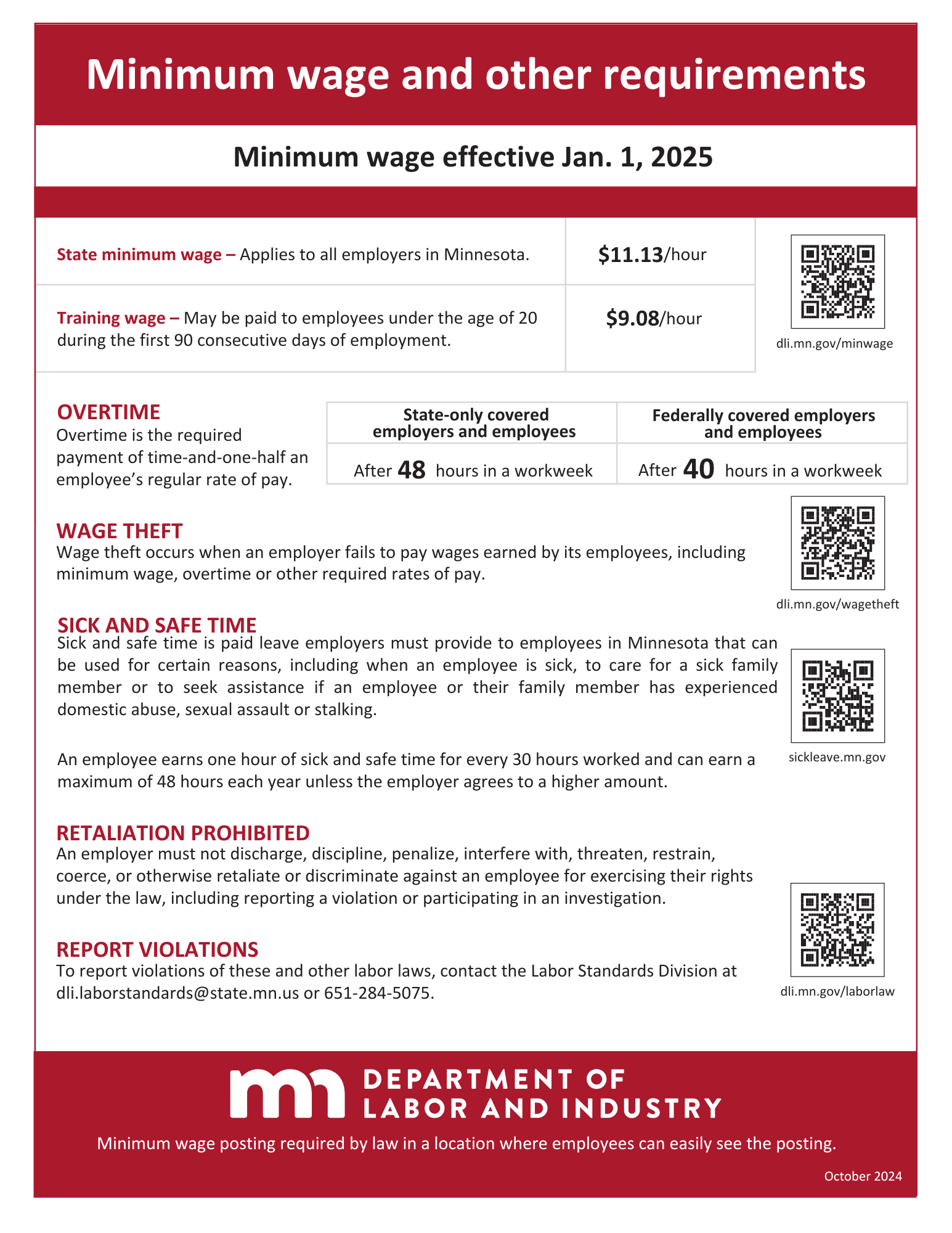 dli - minimum wage