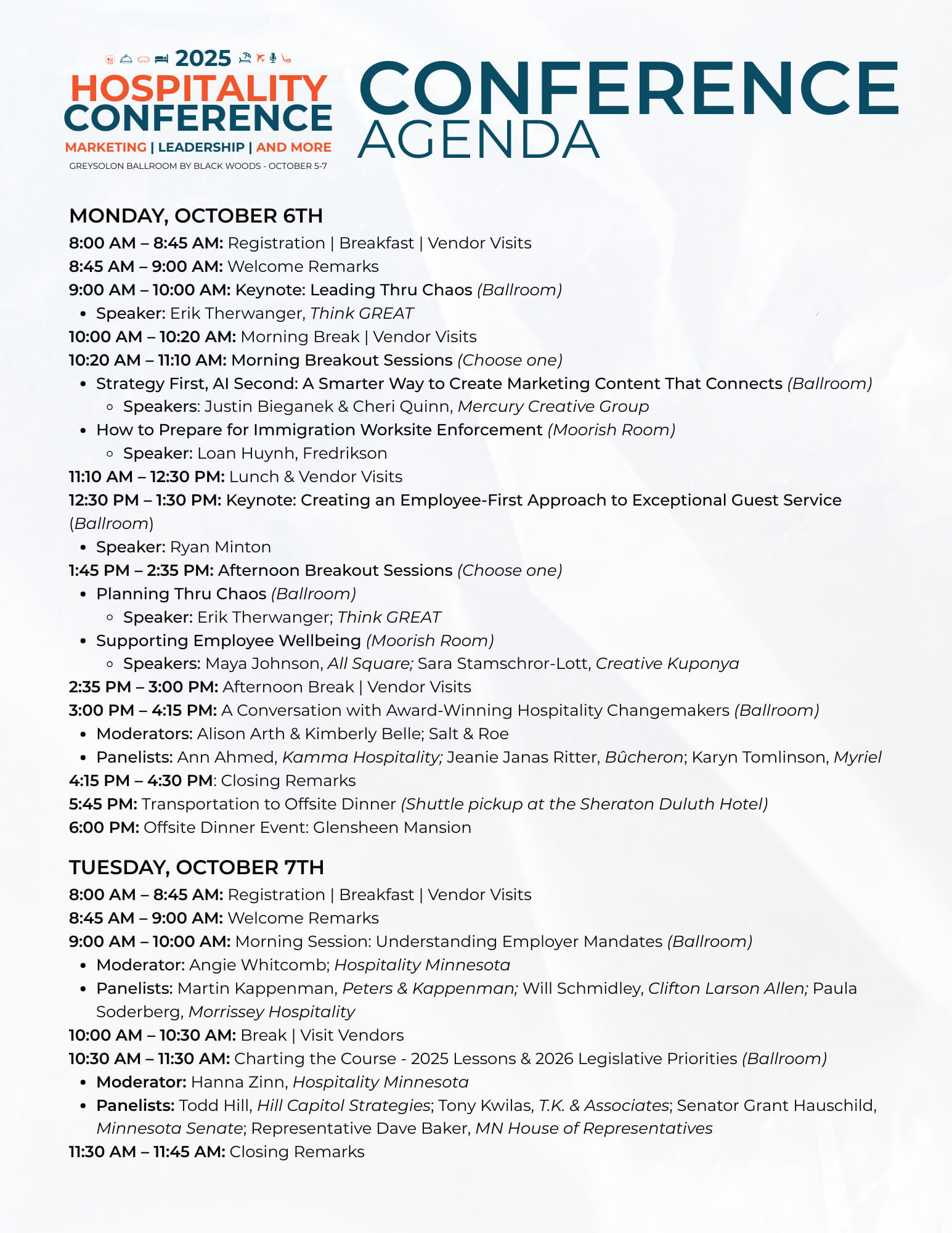 Conference Agenda (4)