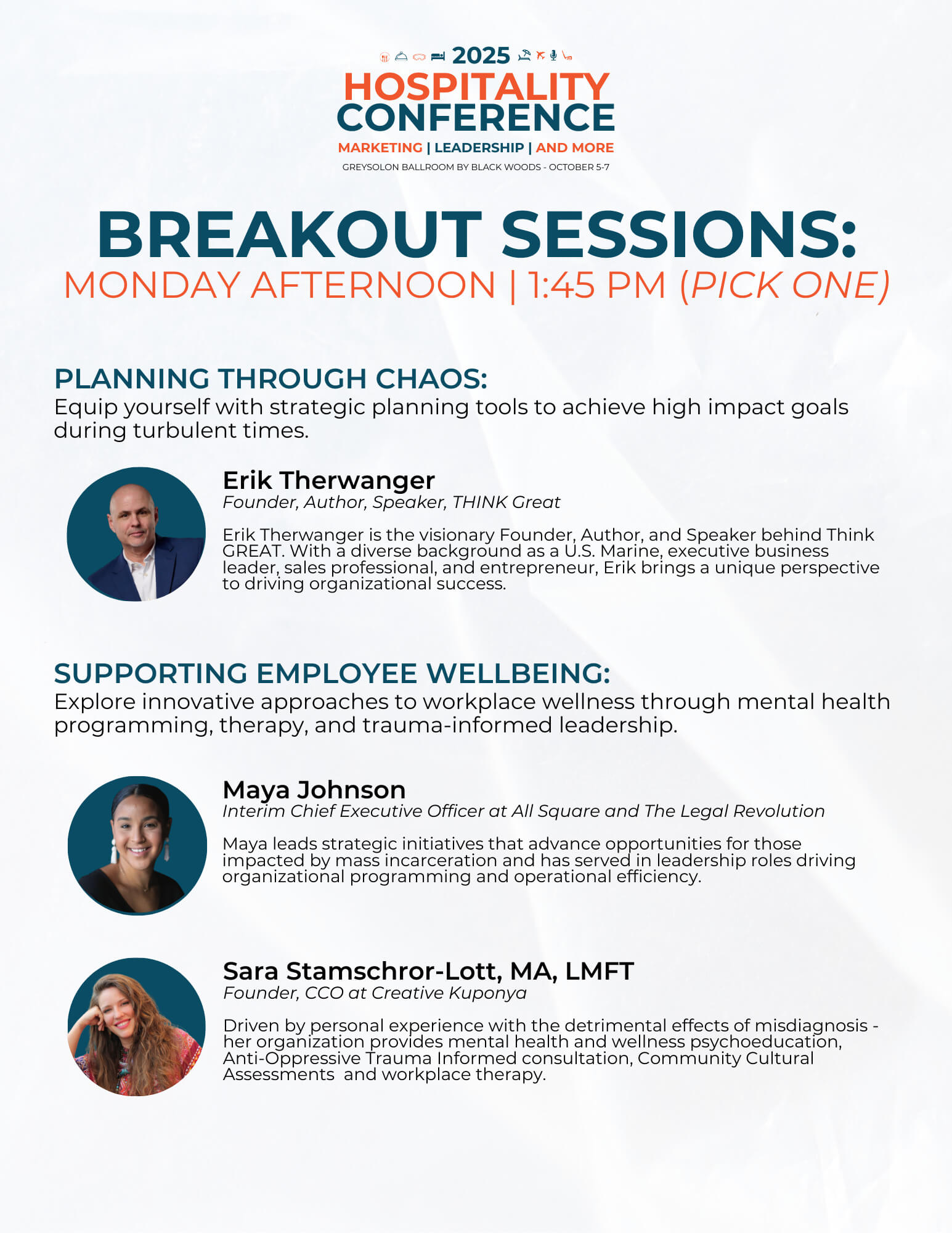 HC25 Breakout Sessions - Monday Afternoon